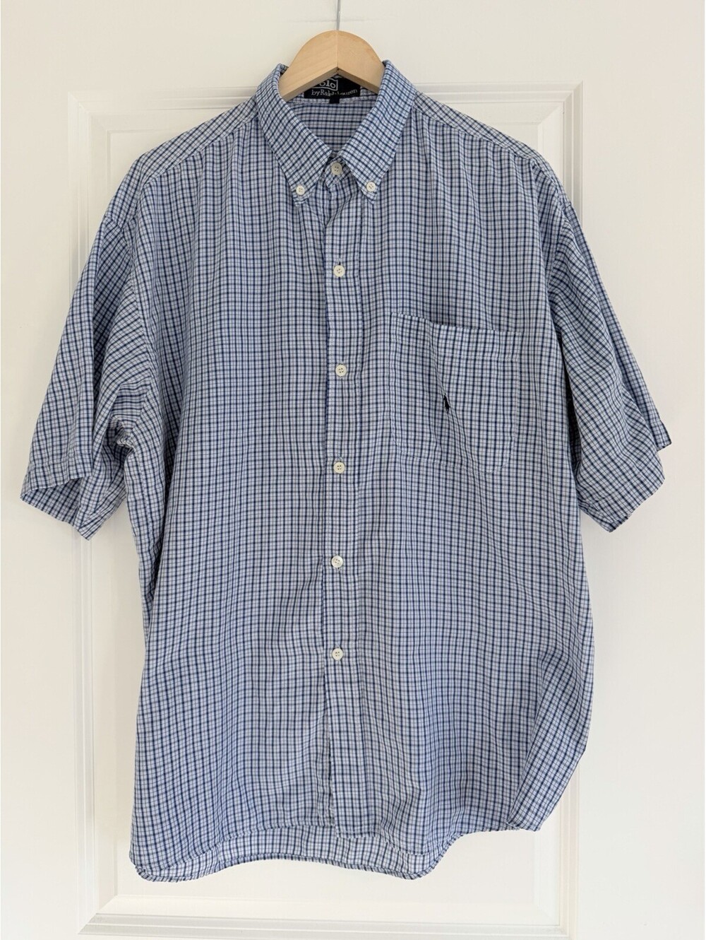 Vtg Polo by Ralph Lauren Short Sleeve Plaid Shirt Men’s Size XXL 90s Preppy